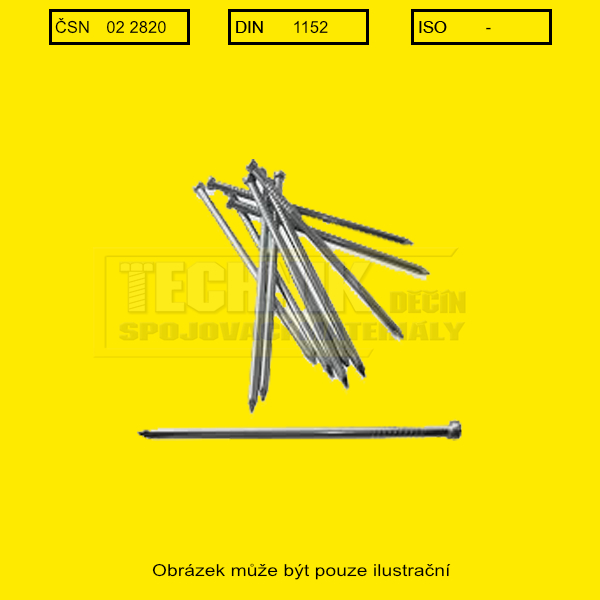 Hřebíky kolářské Din 1152