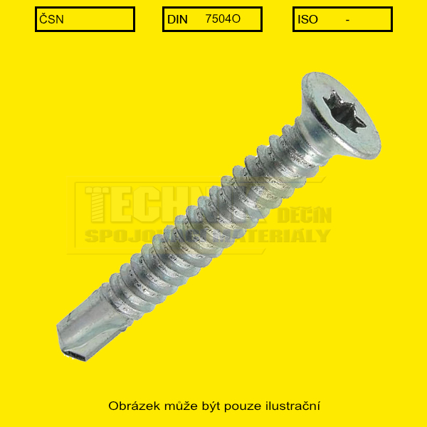 Din 7504O TEX zápustná hlava TORX