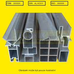 Tyč Al 125x1000mm  Dural