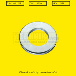 Podložka  8.4  A2          1702  200HV  Din 125A  ISO 7089 - Dle ISO