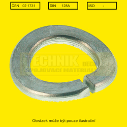 Podložka 12.2 ZnMech  1731  Din 128A prohnutá