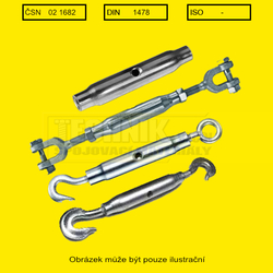 Hák napínací 16  Zn          Din 1478  čelist+čelist TRUBKOVÝ