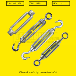 Hák napínací  8  A4          Din 1480  oko+oko
