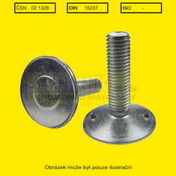 v  6x20  Zn  1329  Din 15237 korečkový zápustný + matice + podložka