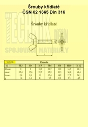 5x20  Zn          1365          Din 316  křídlový German form