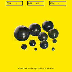 Rukojeť kulová černá M  8x32          Din 319 koule DUROPLAST A (bakelit plný) závit plast