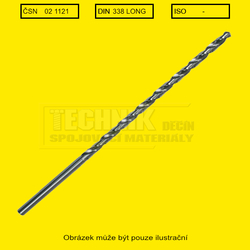 Vrták  8.5x181mm  kužel morse ČSN 22 1140  Din 345 prodloužený