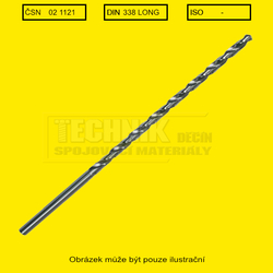 Vrták  7.0x165mm prodloužený  ČSN 22 1125 HSS