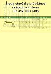 8x35  Zn          1183          Din 417 stavěcí drážka + čípek