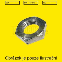 M BG 1/2"          Din 431B  - (20.95mm) matice nízká  trubkový závit