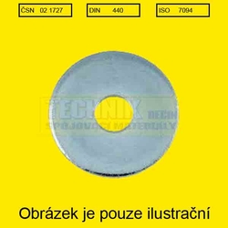 Podložka  6.6  Zn          1727  100HV  Din 440RV  ISO 7094 D=21mm pro dřevěné konstrukce