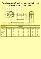 10x40  Zn          1167 4.6  Din 444 B/LB  šr. otočný s okem