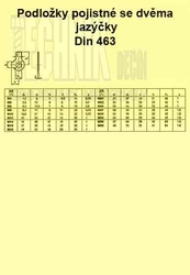 Podložka 10.5  Zn          Din 463 se 2 jazýčky