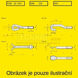 Šr.do zdiva tvar C ZB M16x250  ČSN02 139  DIN529  ISO