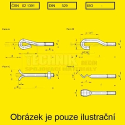 Šr.do zdiva tvar C M16x260  ČSN02 139  DIN529  ISO
