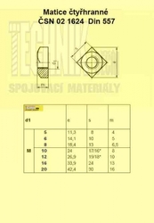 M 10  A2          1624  4.8  Din 557  čtvercová (SOLAR)