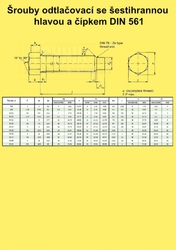 16x120  Zn          1115  8.8  Din Din 561A odtlačovací s čípkem TVAR A