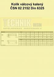Kolík  6x32          2152  Din 6325  tol. m6