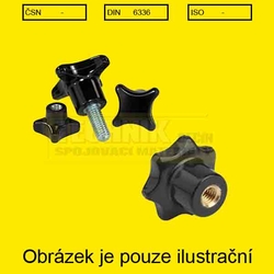 Hvězdicové kolo - šroub 8x25  ČSN  DIN6336  ISO