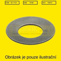 Podložka  5.3  ZnECO          1731  Din 6796  ISO 10670 prohnutá