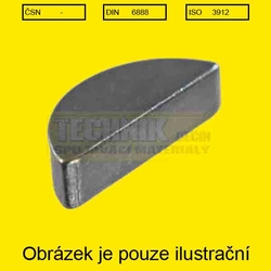 Pero  3x 3.7x9.6  Din 6888          Woodruff - Klín segmentový