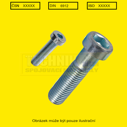 Imbus  8x25  Zn          Din 6912  8.8  nízká hlava s čípkem pro klíč