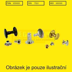 Nýt sedlářský  3.0x 6  Černěný          Din 7331  s protikusem - otevřený