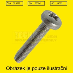 6x16  Zn          1227  Din 7500 C půlkulatá