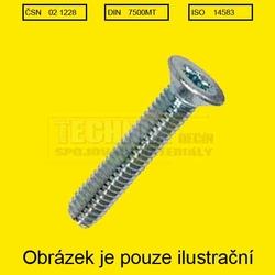 8x25  Zn          1228  Din 7500 MT ISO 14583 zápustná Torx