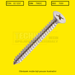 Šr.do plechu 2.9x 13  A2          1237  Din 7982C