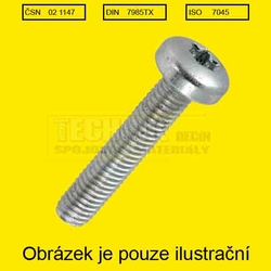 6x16  Zn          1147  Din 7985  TORX  ISO 7045-14583 (D hlava= 12mm)