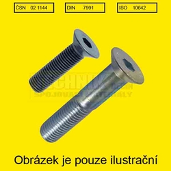 Imbus 1/4x 3/4"  Zn          Din 7991  UNF  (6.35x19mm) - 28 závitů/1" 