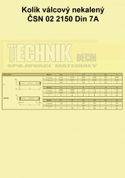 Kolík  2x12  A4          2150  Din 7  ISO 2338A m6