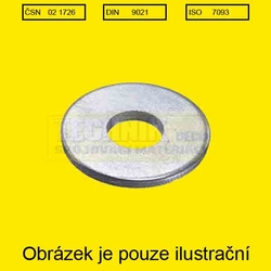 Podložka  4.3  Plast          1726  Din 9021  Bezbarvá