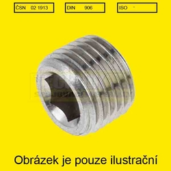 Zátka vypouštěcí 12x1.5          1913  Din 906  kuželová s vnitřním šestihranem