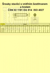 6x20          1191 14.9  Din 914 stavěcí imbus + hrot