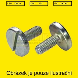 5x12  Zn          Din 921 velká plochá válcová hl. drážka