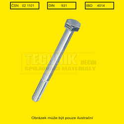 7/16x2.1/4" Zn          1101  8.8 UNF  (11.1x57mm) - 20 závitů/1"  Din 931 