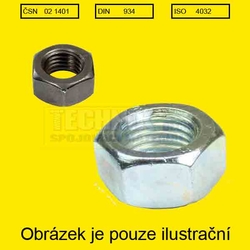 M  1"  TZN          1401 UNC - (25.4mm) 8 závitů  Din 934  