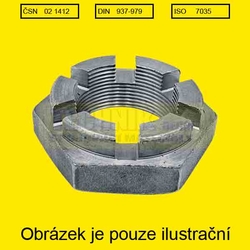 M 27x2.0  Zn          1412  4.8  Din 937(Din 979) matice korunková NÍZKÁ