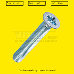 3x 6  Zn          1152  4.8  Din 965H zápustná