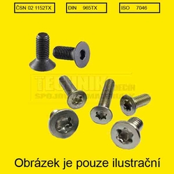 3x10  A2          1152  Din 965-Din 7991 ISO 7046 zápustná - TORX