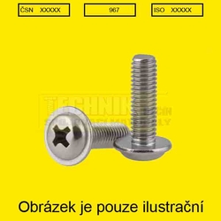 6x20  Zn          Din 967  půlkulatá hlava - kříž PH - okrasný