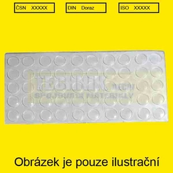 Záslepka  13x4.0          polyruetan kruhová samolepící doraz (přírodní - čirá)