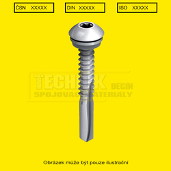 TEX 5.5x 40  A2  EJOT JT3 FR půlkulatá hlava s kalenou vrtací špičkou+nerez podložka EPDM