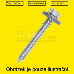 6.3x 19  A2  šroub fasádní + podložka s gumou 22mm