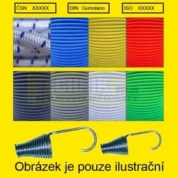 GumoLano nekovové  8.0 mm - MODRÉ - Monoflex-UV stabil