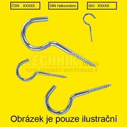 Hák s vrutem 12x2.5mm  Zn