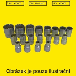 Hlavice nástrčná 1/2" 12hran  9mm