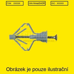 Hmoždinka sádrokart 10x12 KŘÍDLOVÁ KHD (HRD)